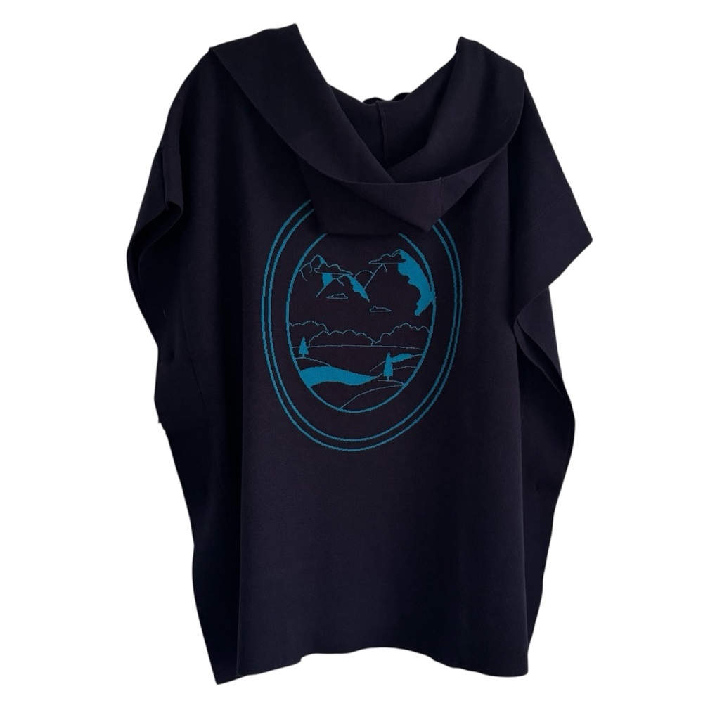 Georges Rech Black Hooded Poncho